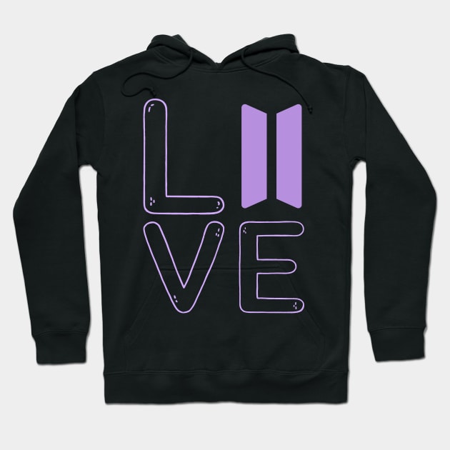 LOVE BTS Hoodie by wennstore